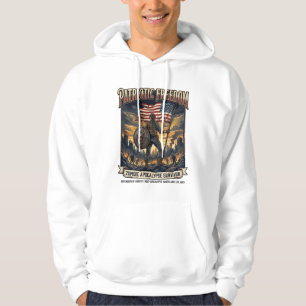 Patriotic Rust Flag Survivor Zombie Apocalypse Fre Hoodie