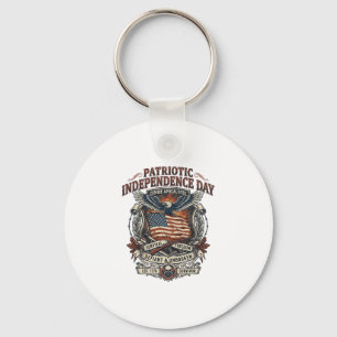 Patriotic Rust Flag Survivor Zombie Apocalypse Fre Key Ring