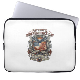 Patriotic Rust Flag Survivor Zombie Apocalypse Fre Laptop Sleeve