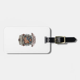 Patriotic Rust Flag Survivor Zombie Apocalypse Fre Luggage Tag