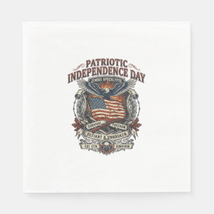 Patriotic Rust Flag Survivor Zombie Apocalypse Fre Napkin