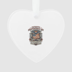 Patriotic Rust Flag Survivor Zombie Apocalypse Fre Ornament