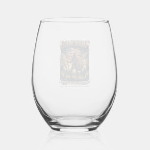Patriotic Rust Flag Survivor Zombie Apocalypse Fre Stemless Wine Glass