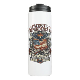 Patriotic Rust Flag Survivor Zombie Apocalypse Fre Thermal Tumbler