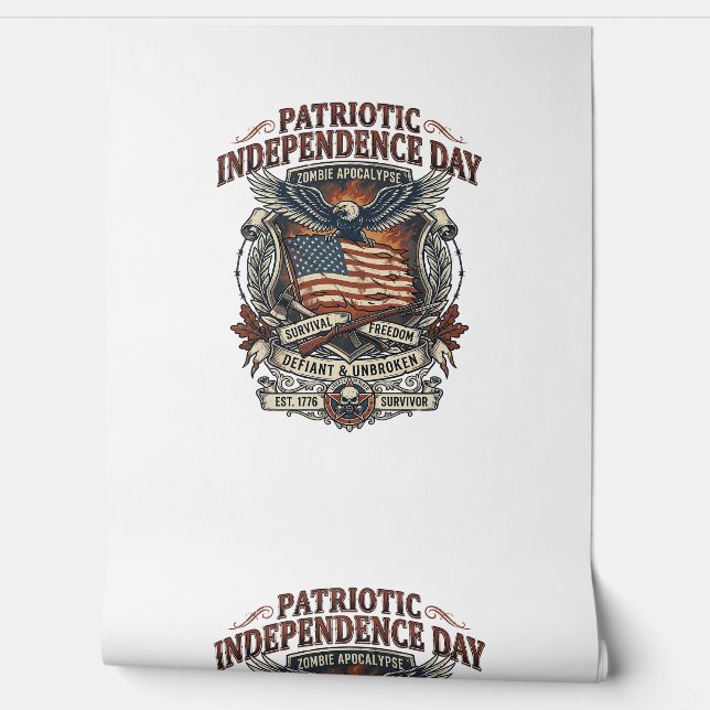 Patriotic Rust Flag Survivor Zombie Apocalypse Fre Wallpaper (Unrolling)