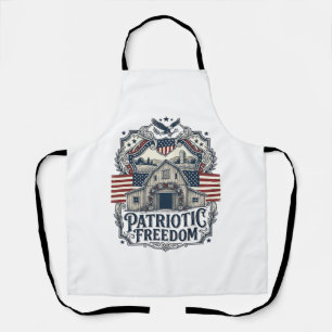 Patriotic Rustic Barn Wedding Apron