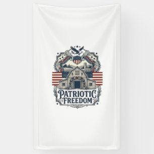 Patriotic Rustic Barn Wedding Banner