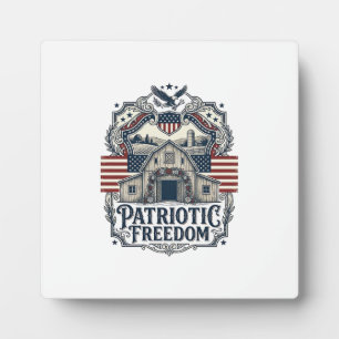 Patriotic Rustic Barn Wedding  Plaque