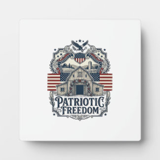 Patriotic Rustic Barn Wedding Plaque