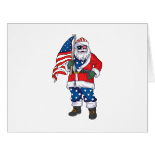 Patriotic Santa American Christmas 4th Of July San