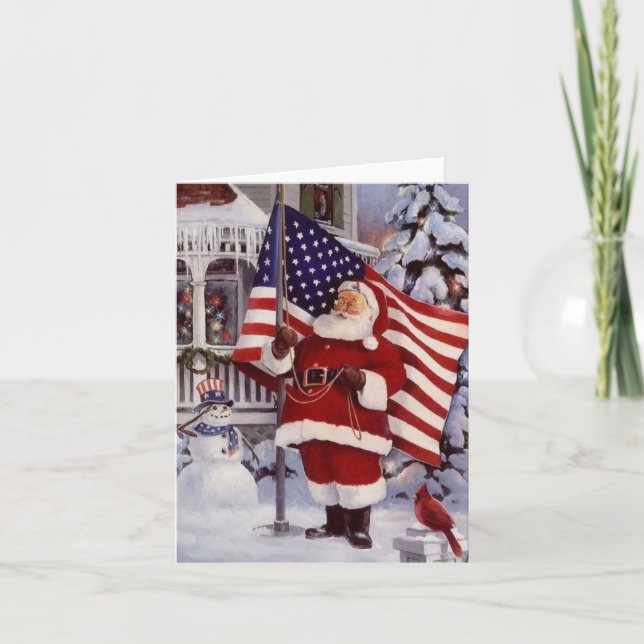 Patriotic Santa Card (Front)