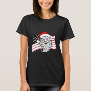 Patriotic Santa Claus Us American Flag Usa Christm T-Shirt