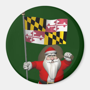 Patriotic Santa Claus Visits Maryland Magnet
