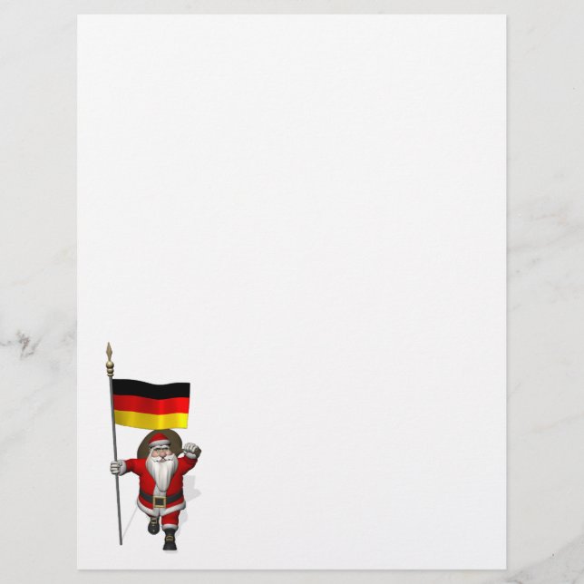 Patriotic Santa Claus With Ensign Of Germany (Front)