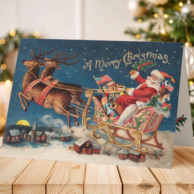 Patriotic Santa Merry Christmas Card (Creator Uploaded)