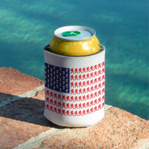 Patriotic Sasquatch Can Cooler