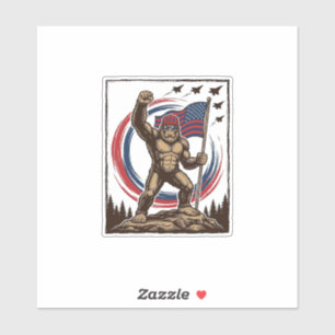 Patriotic Sasquatch Flag Vintage