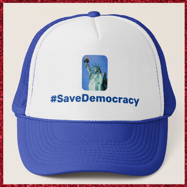 Patriotic Save Democracy Trucker Hat (Creator Uploaded)