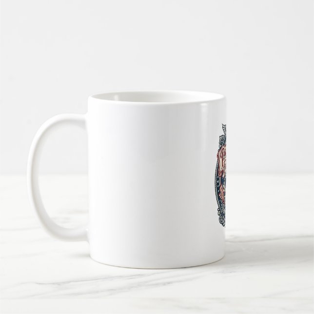 Patriotic School Bus Driver Coffee Mug (Left)