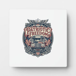 Patriotic School Bus Driver Plaque