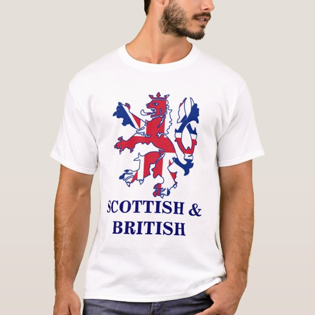 Patriotic Scottish and Brtish T-Shirt (Front)