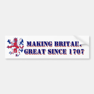 Patriotic Scottish Great Britain design Bumper Sticker