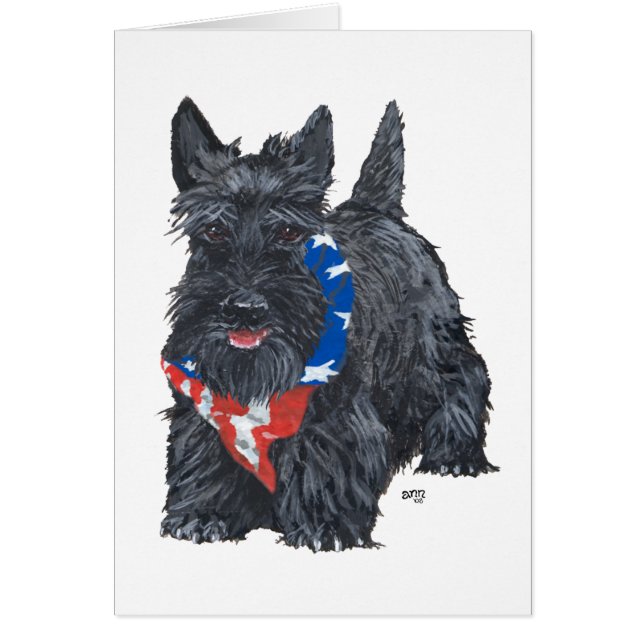 Patriotic Scottish Terrier (Front)
