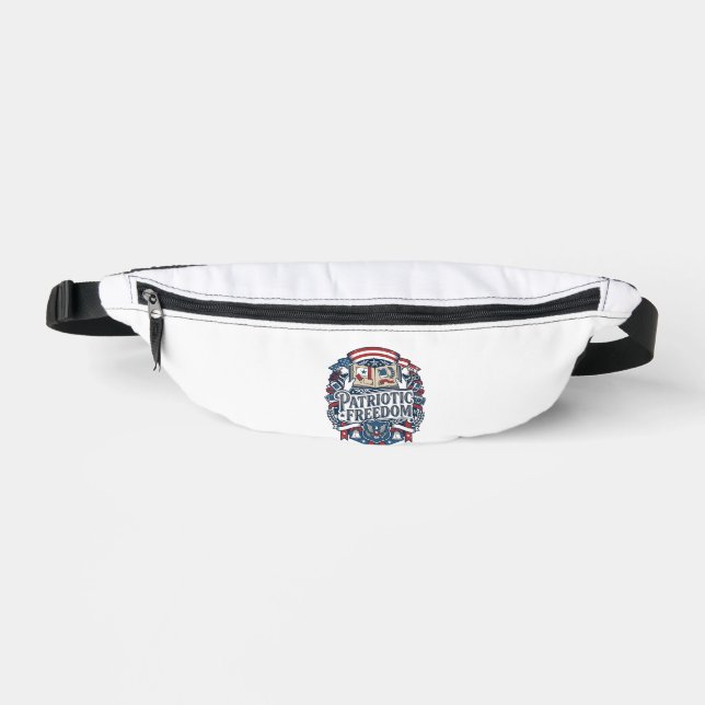 Patriotic Scrapbooker Vector Graphic Tee_1 Bum Bags (Front)