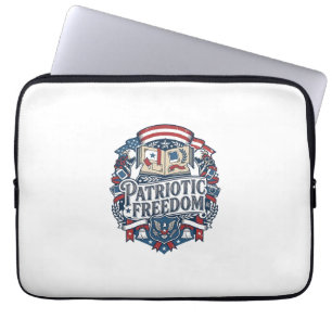 Patriotic Scrapbooker Vector Graphic Tee_1 Laptop Sleeve