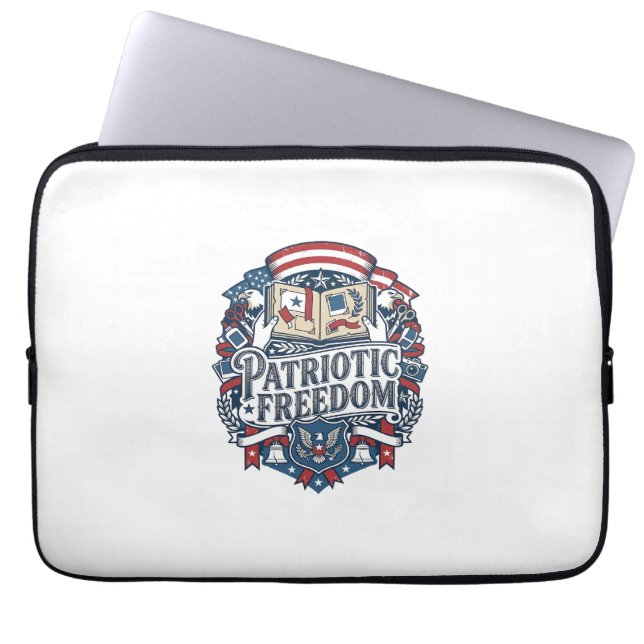 Patriotic Scrapbooker Vector Graphic Tee_1 Laptop Sleeve (Front)