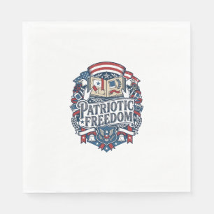 Patriotic Scrapbooker Vector Graphic Tee_1 Napkin