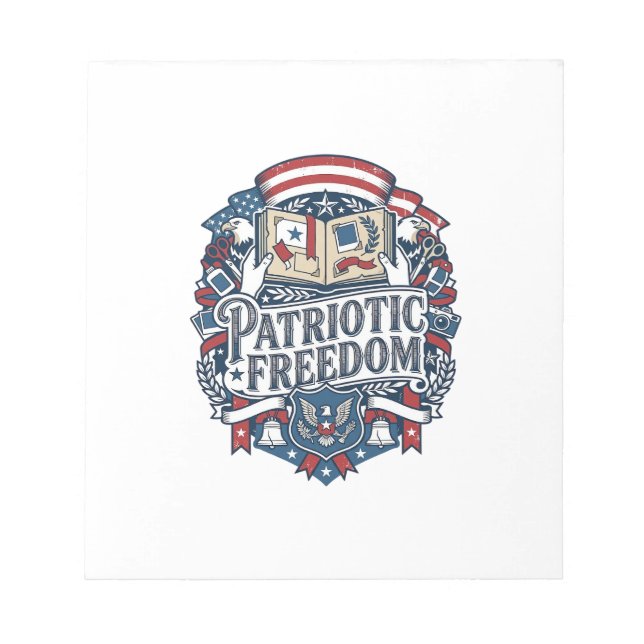 Patriotic Scrapbooker Vector Graphic Tee_1 Notepad (Front)