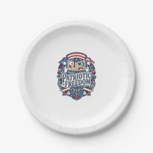Patriotic Scrapbooker Vector Graphic Tee_1 Paper Plate