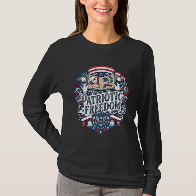 Patriotic Scrapbooker Vector Graphic Tee_1 T-Shirt (Front)