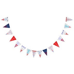 Patriotic Scripture Banner Bunting Flags
