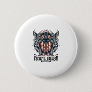 Patriotic Sea Turtle 6 Cm Round Badge