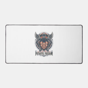 Patriotic Sea Turtle Desk Mat