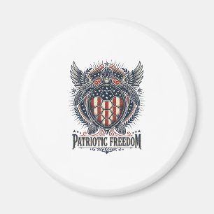 Patriotic Sea Turtle Magnet