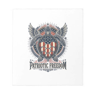 Patriotic Sea Turtle Notepad