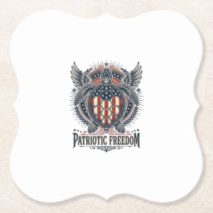 Patriotic Sea Turtle Paper Coaster