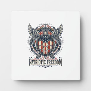 Patriotic Sea Turtle Plaque