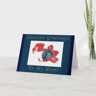 Patriotic Seasons Greetings Holiday Card