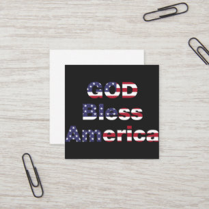 Patriotic Sentinel Sticky Notes - Bold God Bless  Square Business Card