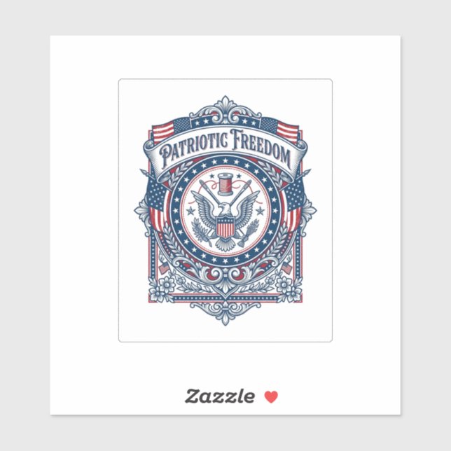 Patriotic Sewing Circle Vector Graphic Tee (Sheet)