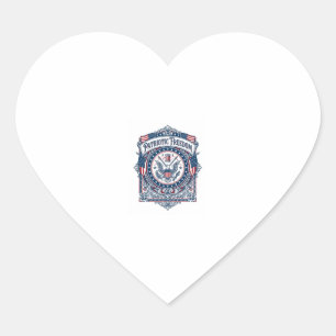 Patriotic Sewing Circle Vector Graphic Tee Heart Sticker