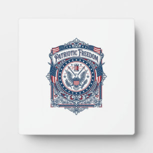 Patriotic Sewing Circle Vector Graphic Tee Plaque