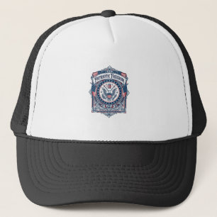 Patriotic Sewing Circle Vector Graphic Tee Trucker Hat