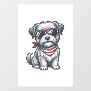 Patriotic Shaggy Dog Vintage Engraving Tank Top_1