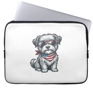 Patriotic Shaggy Dog Vintage Engraving Tank Top_1 Laptop Sleeve