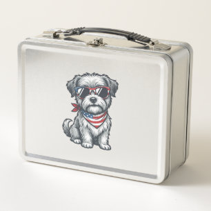 Patriotic Shaggy Dog Vintage Engraving Tank Top_1 Metal Lunch Box